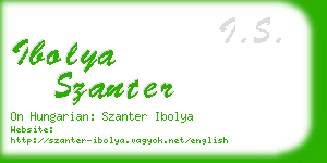 ibolya szanter business card